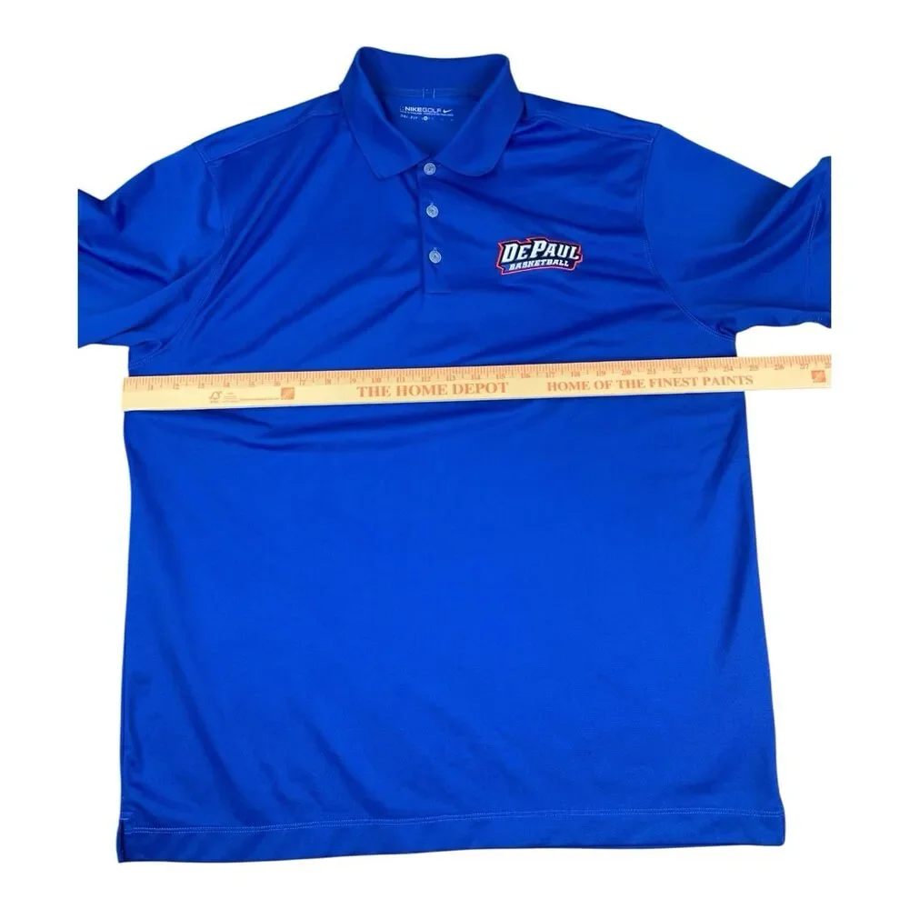 DePaul Blue Demons Nike Dri Fit Polo Shirt, Blue, Moisture Wicking, Size XL